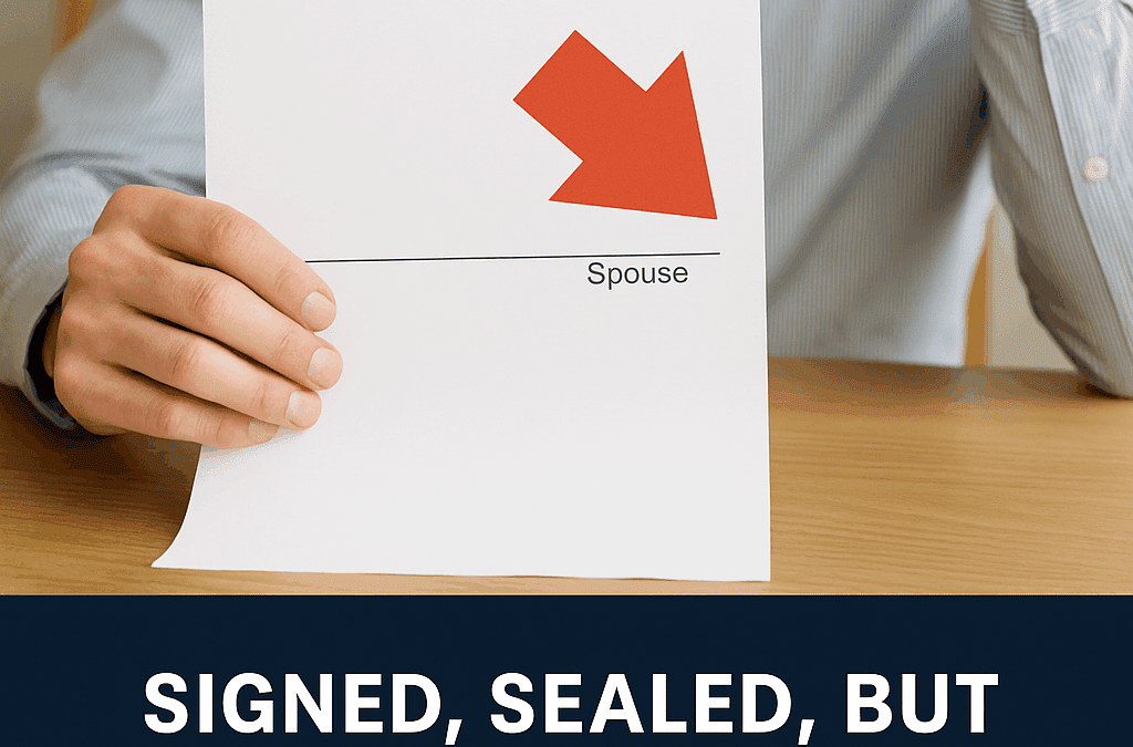 Signed, Sealed, But Not Delivered: What Happens If My Spouse Won’t Sign Divorce Papers?