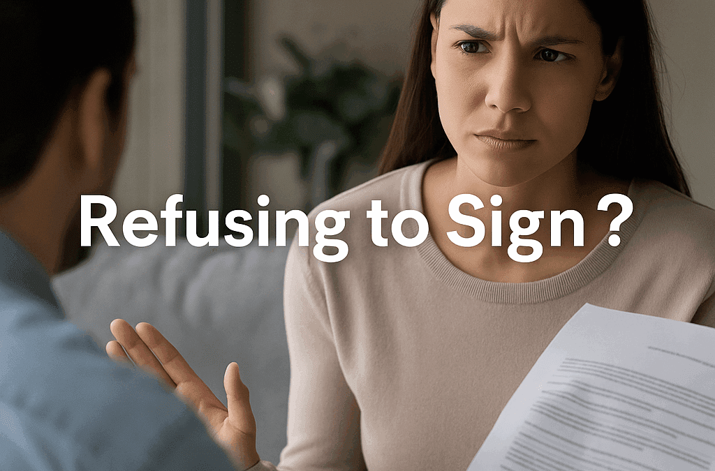 Refusing to Sign? Here’s What Happens When Your Spouse Tries to Stall the Divorce